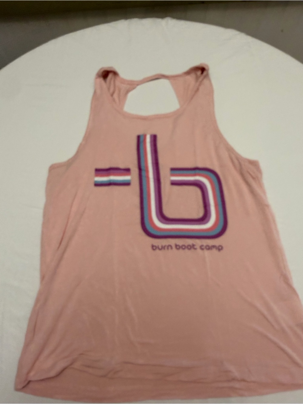 Burn Boot Camp Pink Logo Racerback Tank